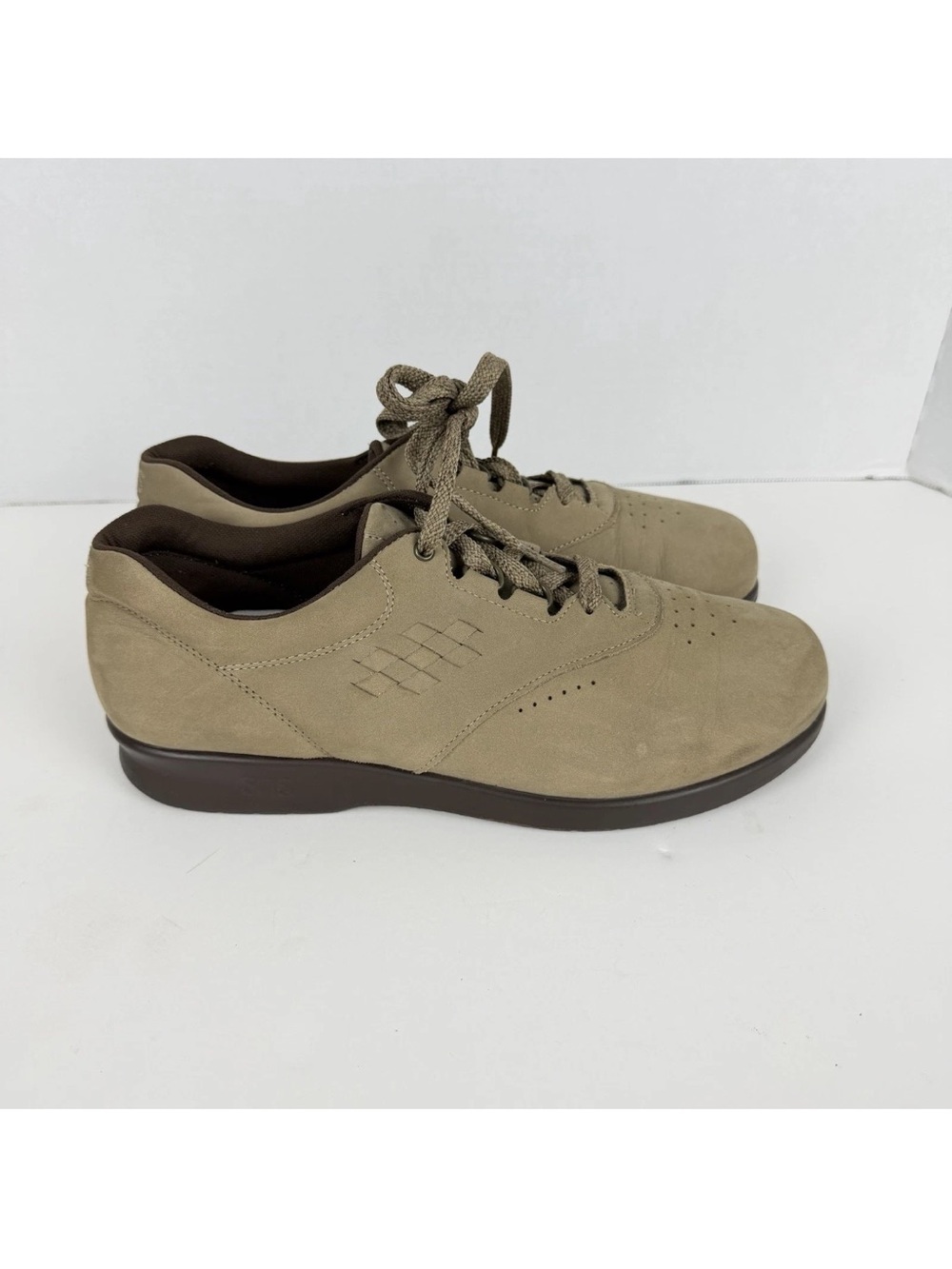 SAS Freetime Walking Shoes Womens 9.5 M Taupe Nubuck Leather Comfort Made in USA